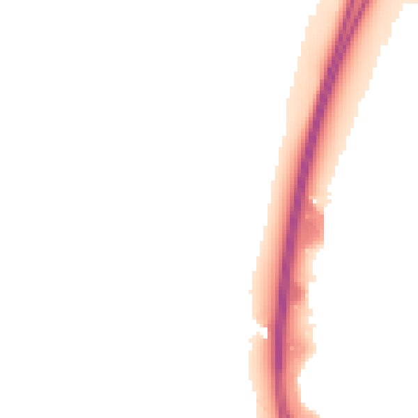 Night-time road noise heatmap for CV7 9EG