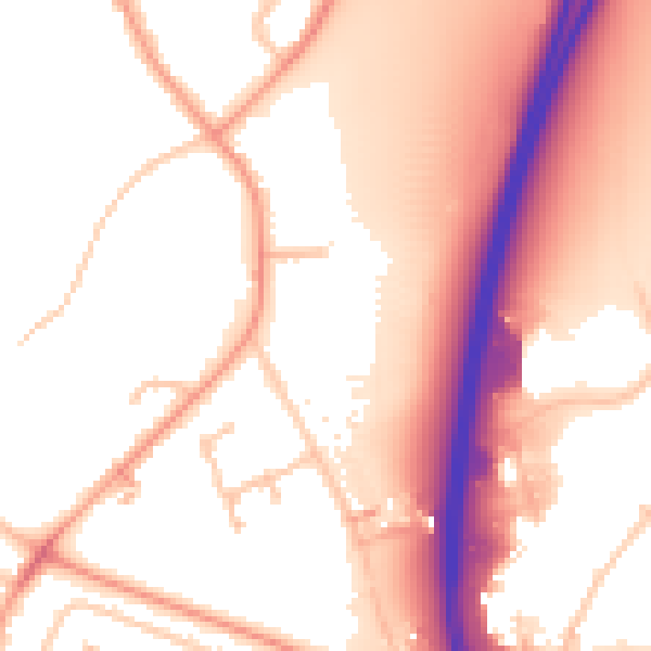 Daytime road noise heatmap for CV7 9EH