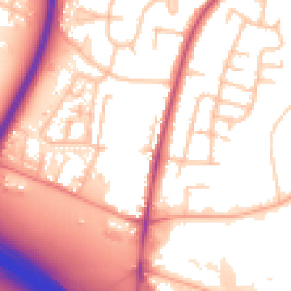 Daytime road noise heatmap for CV7 9EX