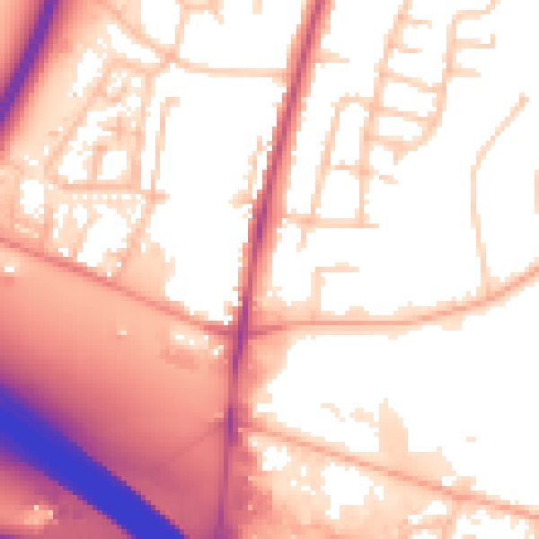 Daytime road noise heatmap for CV7 9EZ