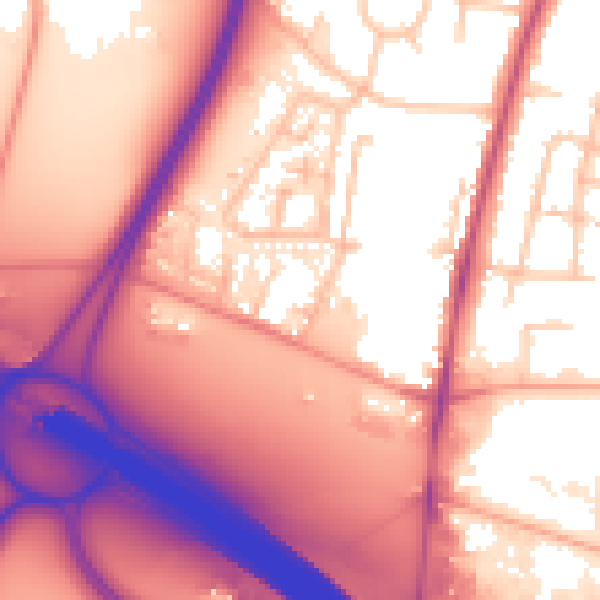 Daytime road noise heatmap for CV7 9GB