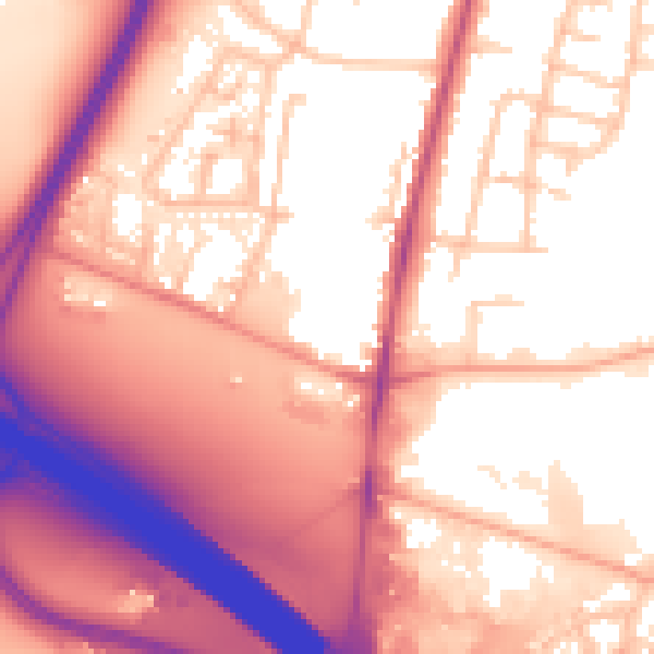 Daytime road noise heatmap for CV7 9GG