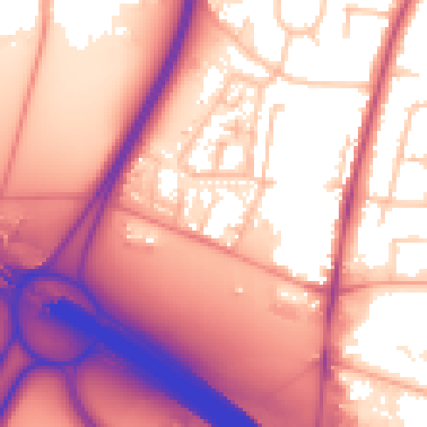 Daytime road noise heatmap for CV7 9GH