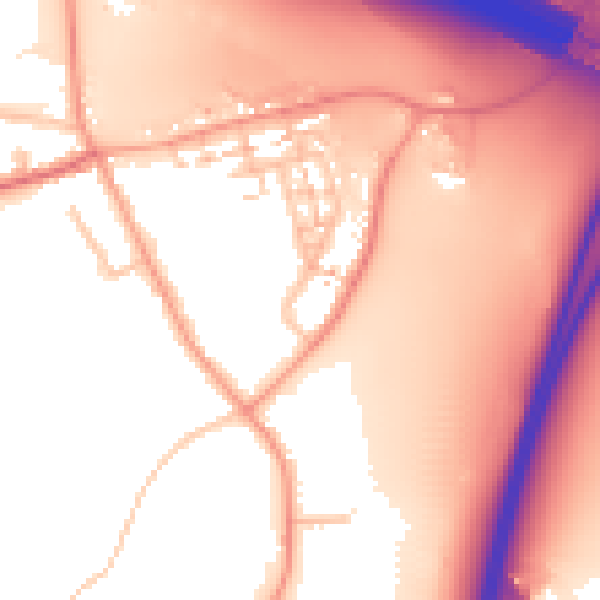 Daytime road noise heatmap for CV7 9HD
