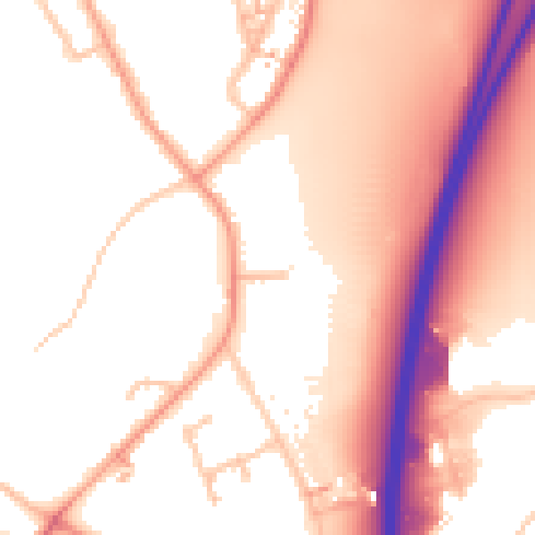 Daytime road noise heatmap for CV7 9HQ