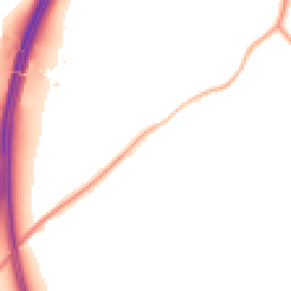 Night-time road noise heatmap for CV7 9JA