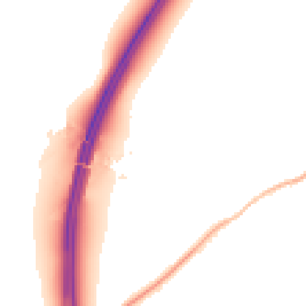 Night-time road noise heatmap for CV7 9JE