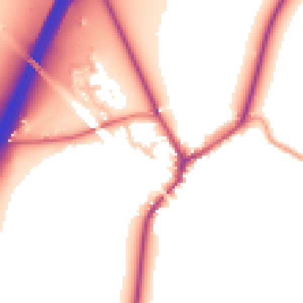 Daytime road noise heatmap for CV7 9JJ