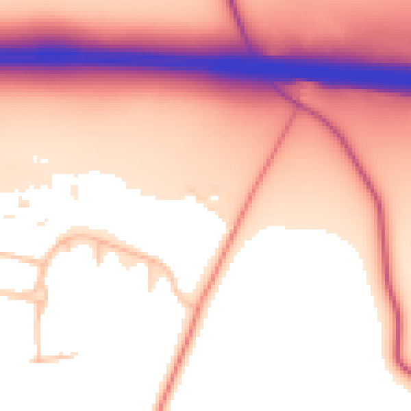 Daytime road noise heatmap for CV7 9JP