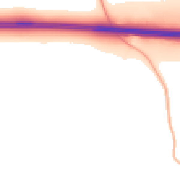 Night-time road noise heatmap for CV7 9JP