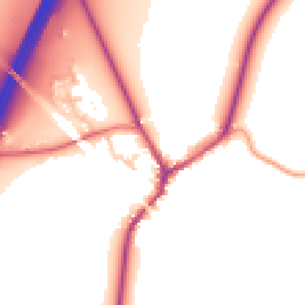 Daytime road noise heatmap for CV7 9JS