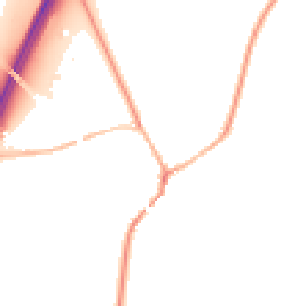 Night-time road noise heatmap for CV7 9JS