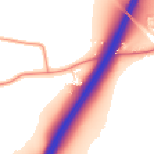 Daytime road noise heatmap for CV7 9LB