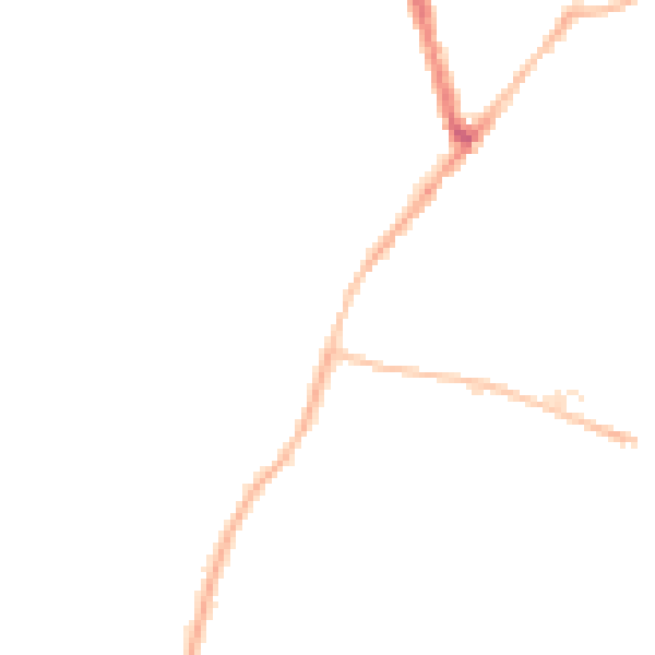 Night-time road noise heatmap for CV7 9NX