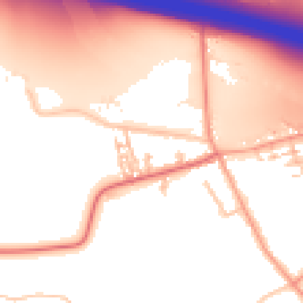 Daytime road noise heatmap for CV7 9QX