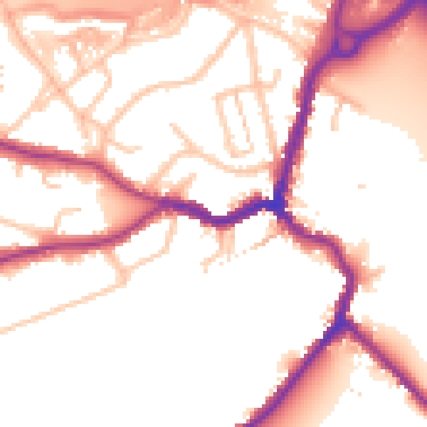 Daytime road noise heatmap for DA5 1AB