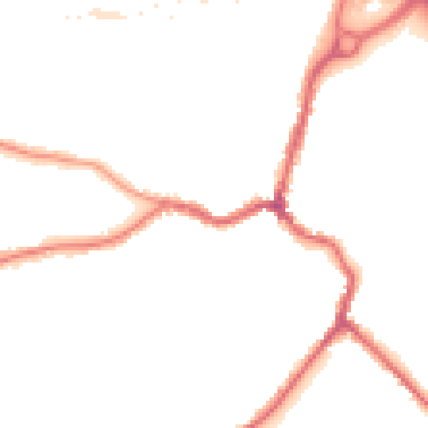 Night-time road noise heatmap for DA5 1AB
