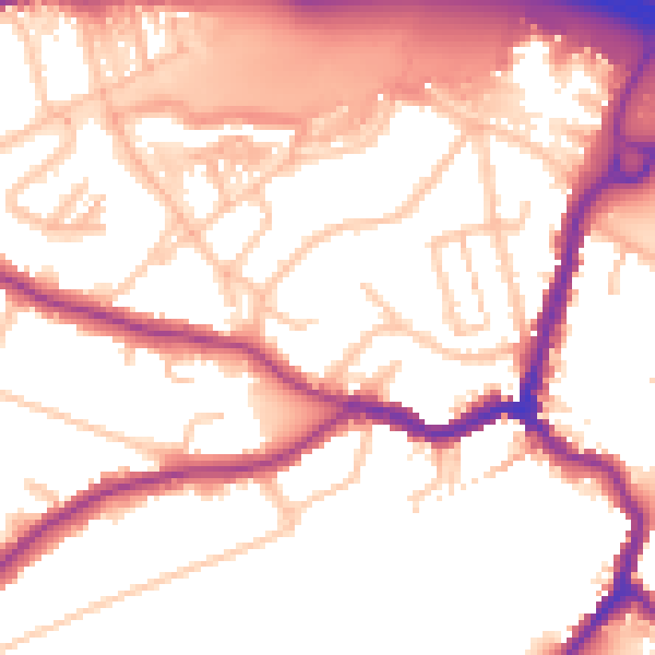 Daytime road noise heatmap for DA5 1AU