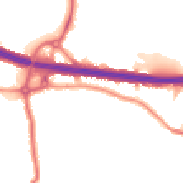 Night-time road noise heatmap for DA5 1BP