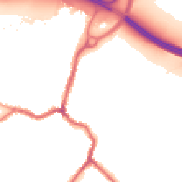 Night-time road noise heatmap for DA5 1BQ