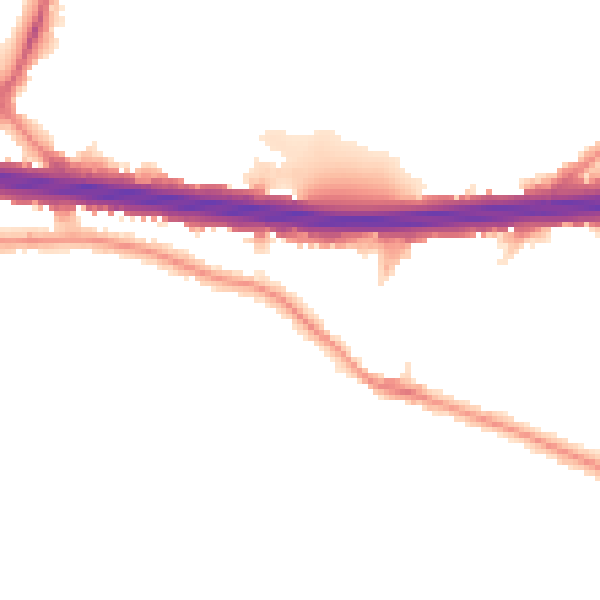 Night-time road noise heatmap for DA5 1BW