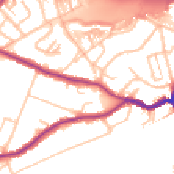 Daytime road noise heatmap for DA5 1HA