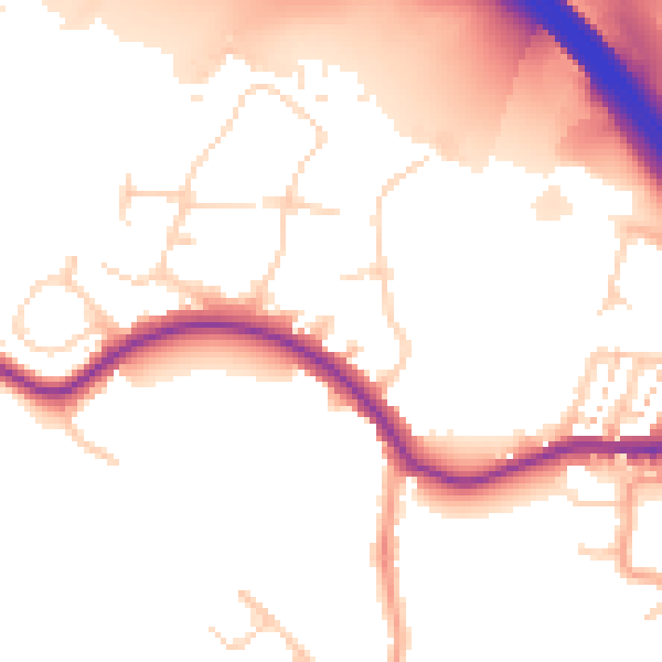Daytime road noise heatmap for DA5 2AU