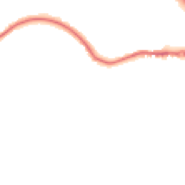 Night-time road noise heatmap for DA5 2BE