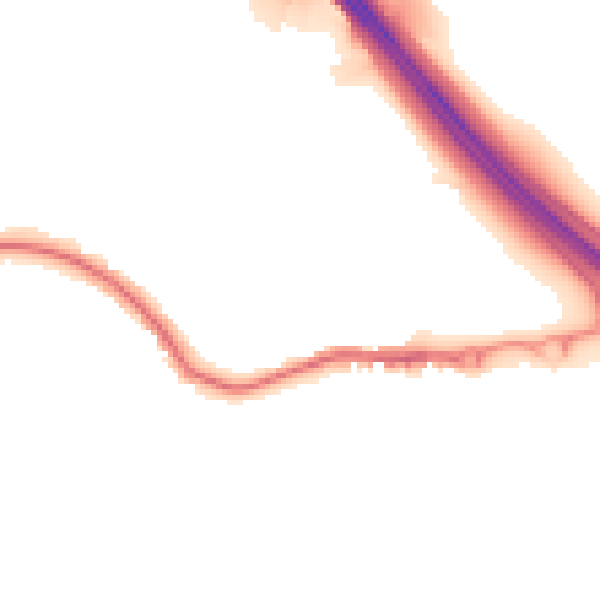 Night-time road noise heatmap for DA5 2DG