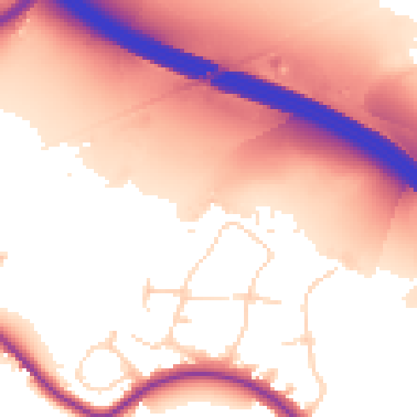 Daytime road noise heatmap for DA5 2DL