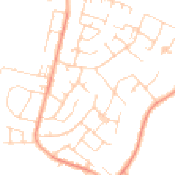 Daytime road noise heatmap for DA5 2HE
