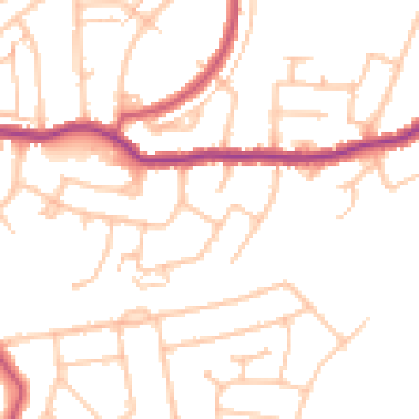 Daytime road noise heatmap for DA5 3HL