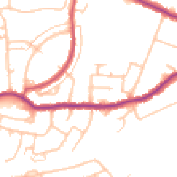 Daytime road noise heatmap for DA5 3PH