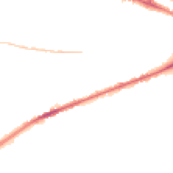 Night-time road noise heatmap for DE1 1AG
