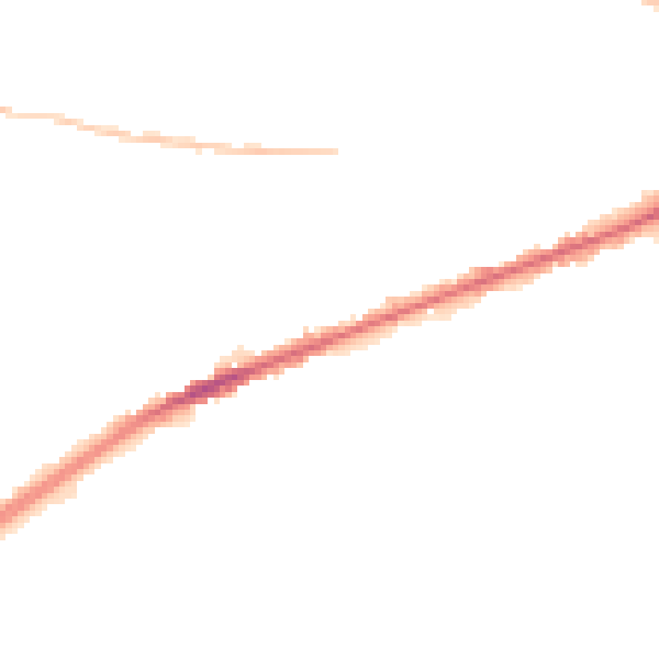 Night-time road noise heatmap for DE1 1AJ