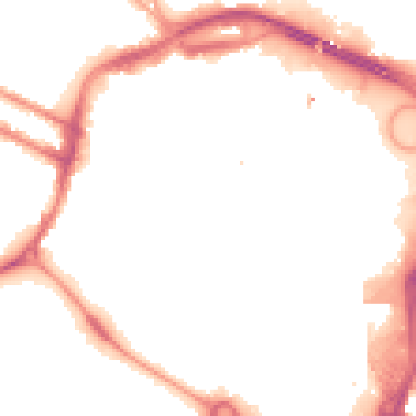 Night-time road noise heatmap for DE1 1BA