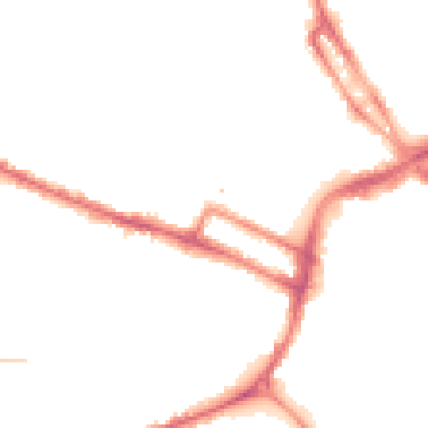 Night-time road noise heatmap for DE1 1DG