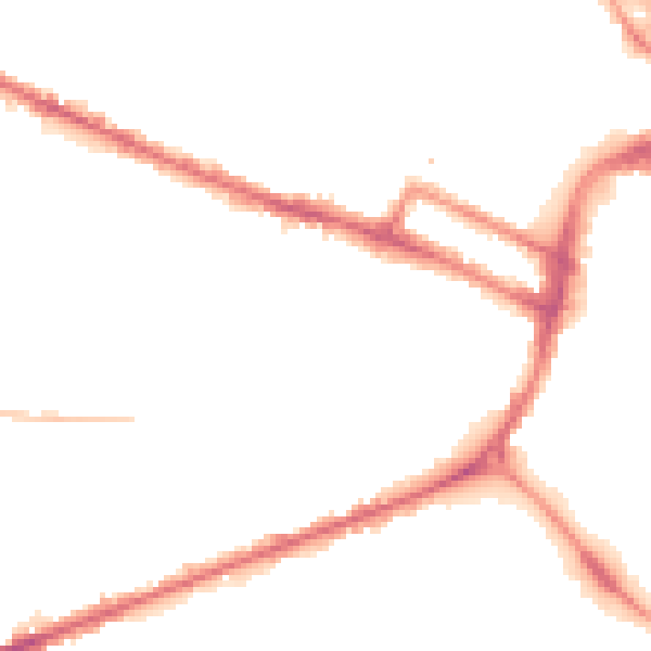Night-time road noise heatmap for DE1 1DS