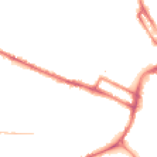 Night-time road noise heatmap for DE1 1DU