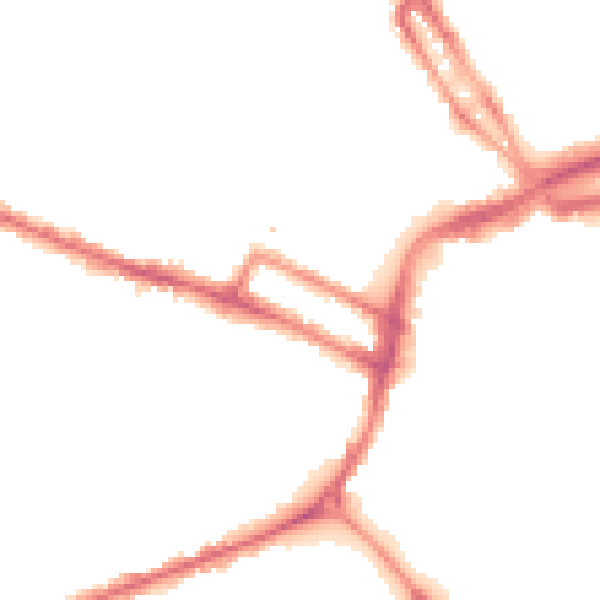 Night-time road noise heatmap for DE1 1DZ
