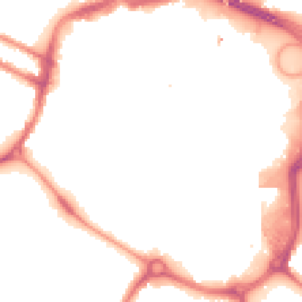 Night-time road noise heatmap for DE1 1ED