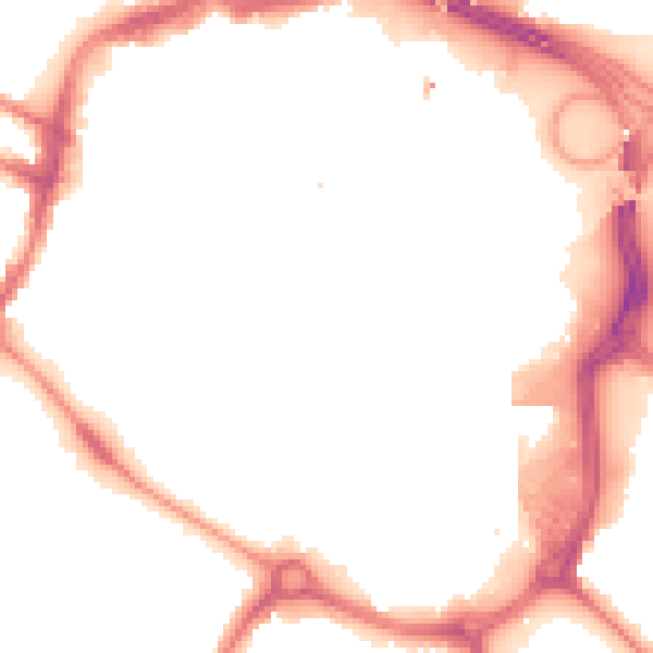 Night-time road noise heatmap for DE1 1ES