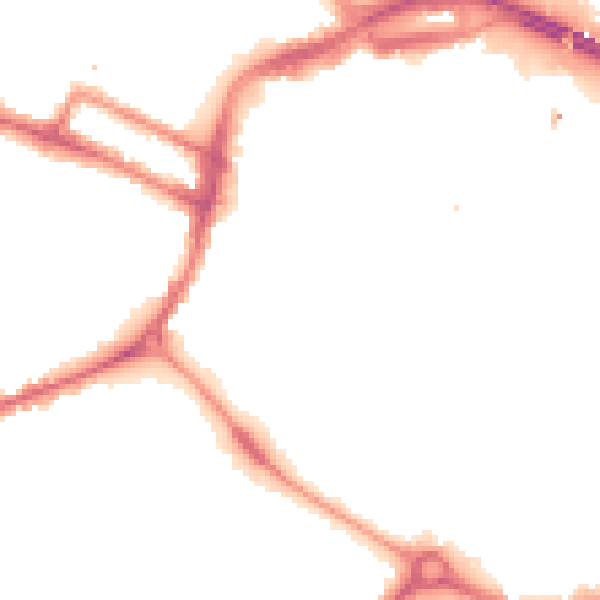 Night-time road noise heatmap for DE1 1HU
