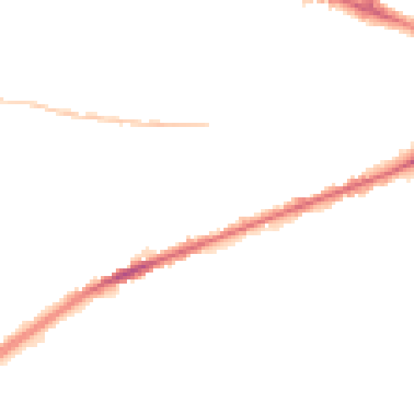 Night-time road noise heatmap for DE1 1ND