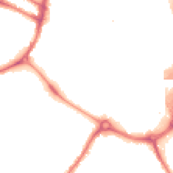 Night-time road noise heatmap for DE1 1NY