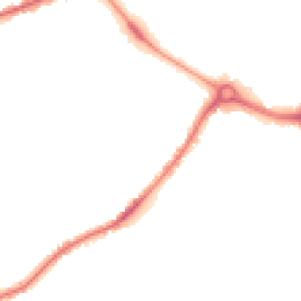 Night-time road noise heatmap for DE1 1PJ