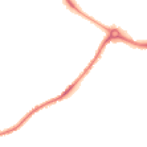 Night-time road noise heatmap for DE1 1PY