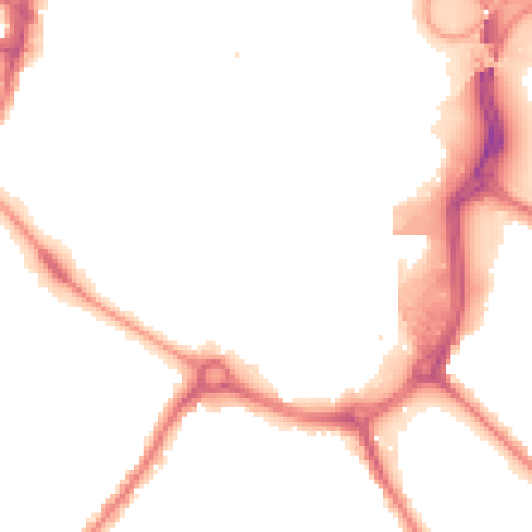 Night-time road noise heatmap for DE1 1RH