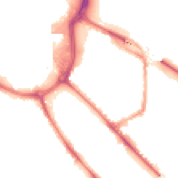 Night-time road noise heatmap for DE1 2DD