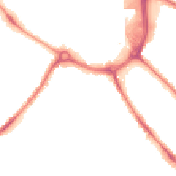 Night-time road noise heatmap for DE1 2GT